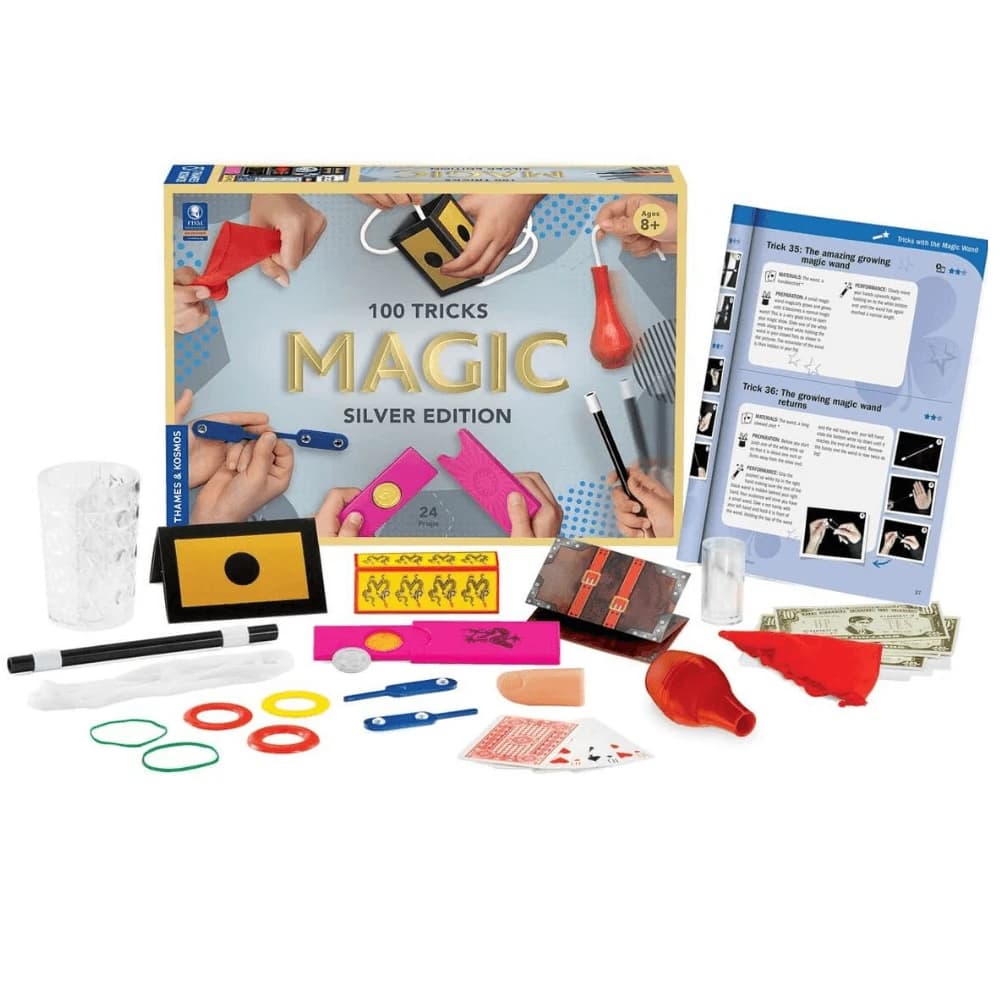 The 100 Tricks Magic Collection Silver Edition, +8 años, Thames&Kosmos