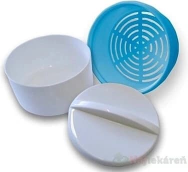 Tarro dental OBZOR 1×1 ud, blanco-azul