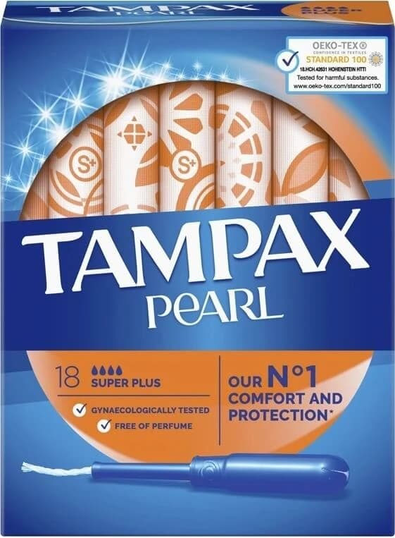 Tampax NON-PLASTIC Super Plus 18 unidades 1×18 unidades, compresas