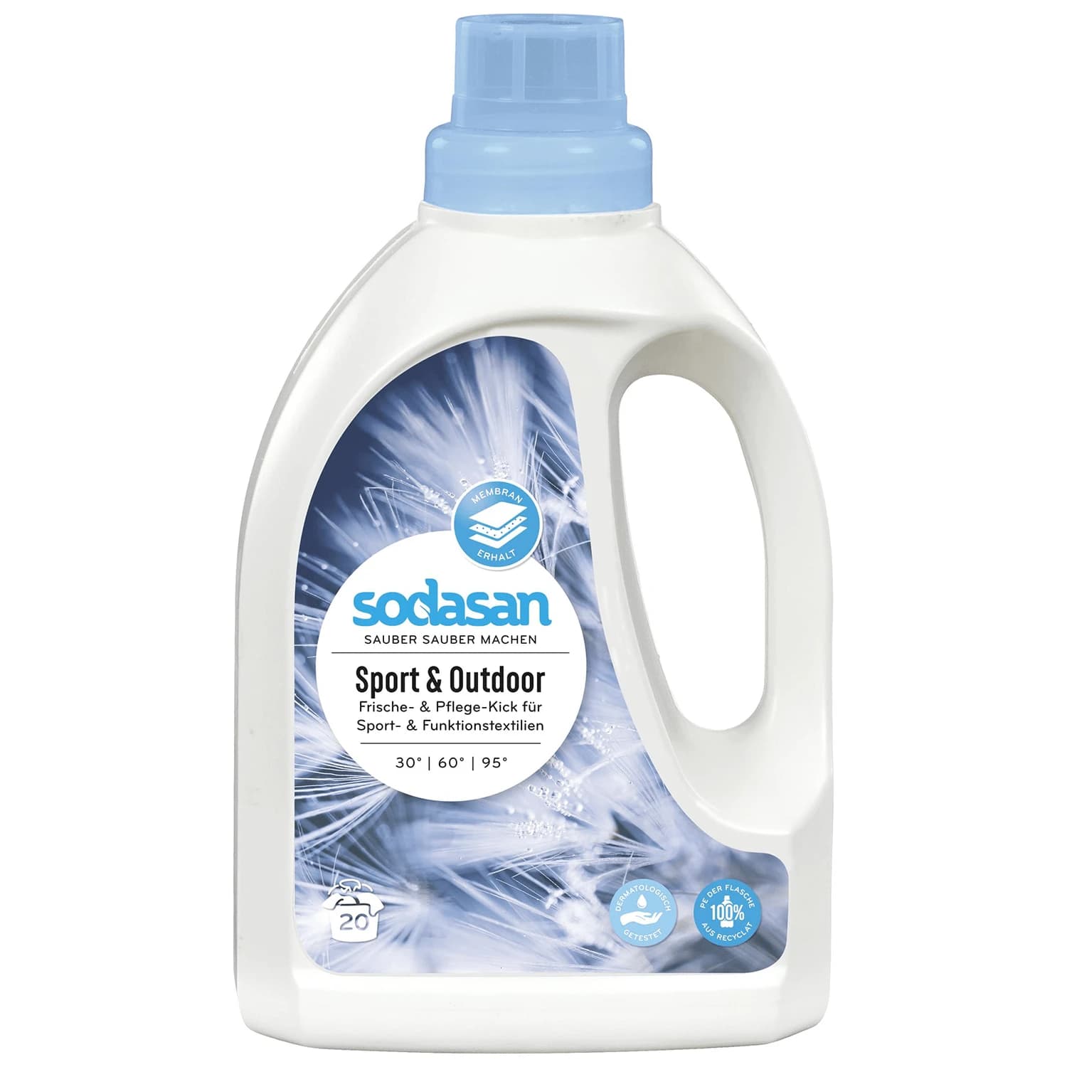 Sodasan, Líquido de Lavado para Tejidos Deportivos y Membranas, Bio 750 ml