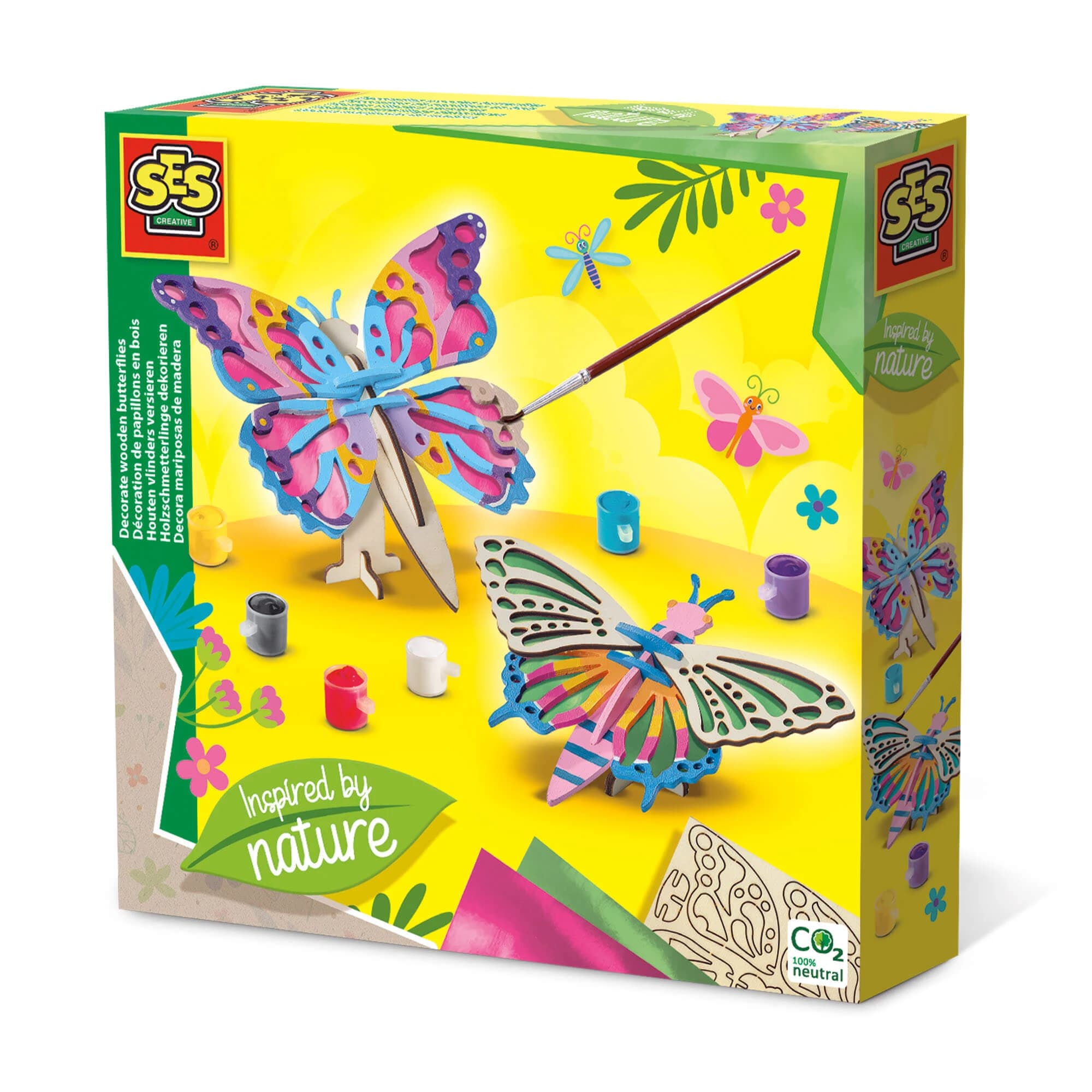 Set de decoración Mariposas de madera, +5 años, SES Creative