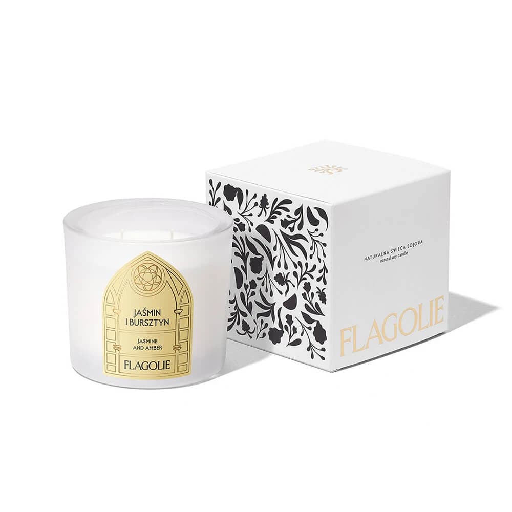 Flagolie Celebrate, vela perfumada de soja, jazmín y ámbar, 170 g
