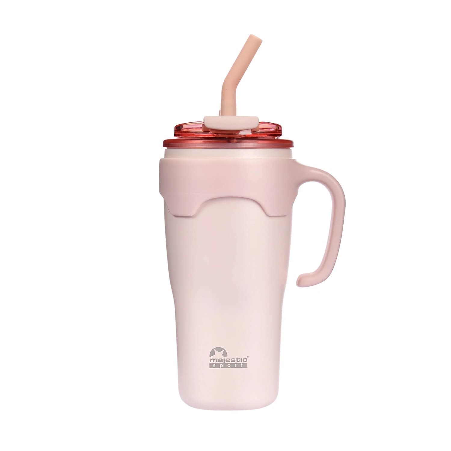 Majestic Sport, taza térmica con pajita Jelly, rosa, 650 ml