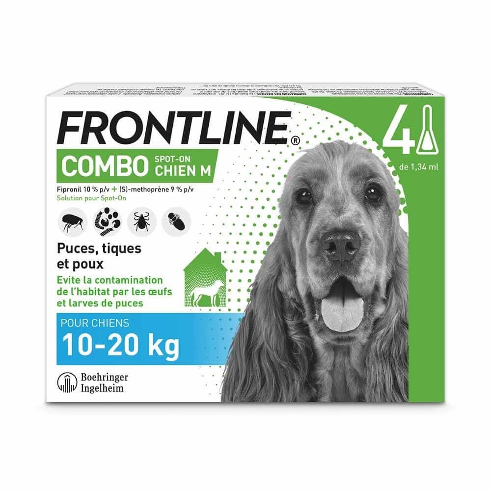 Frontline Combo Spot-on perro M 10-20kg 4 pipetas 1,34 ml