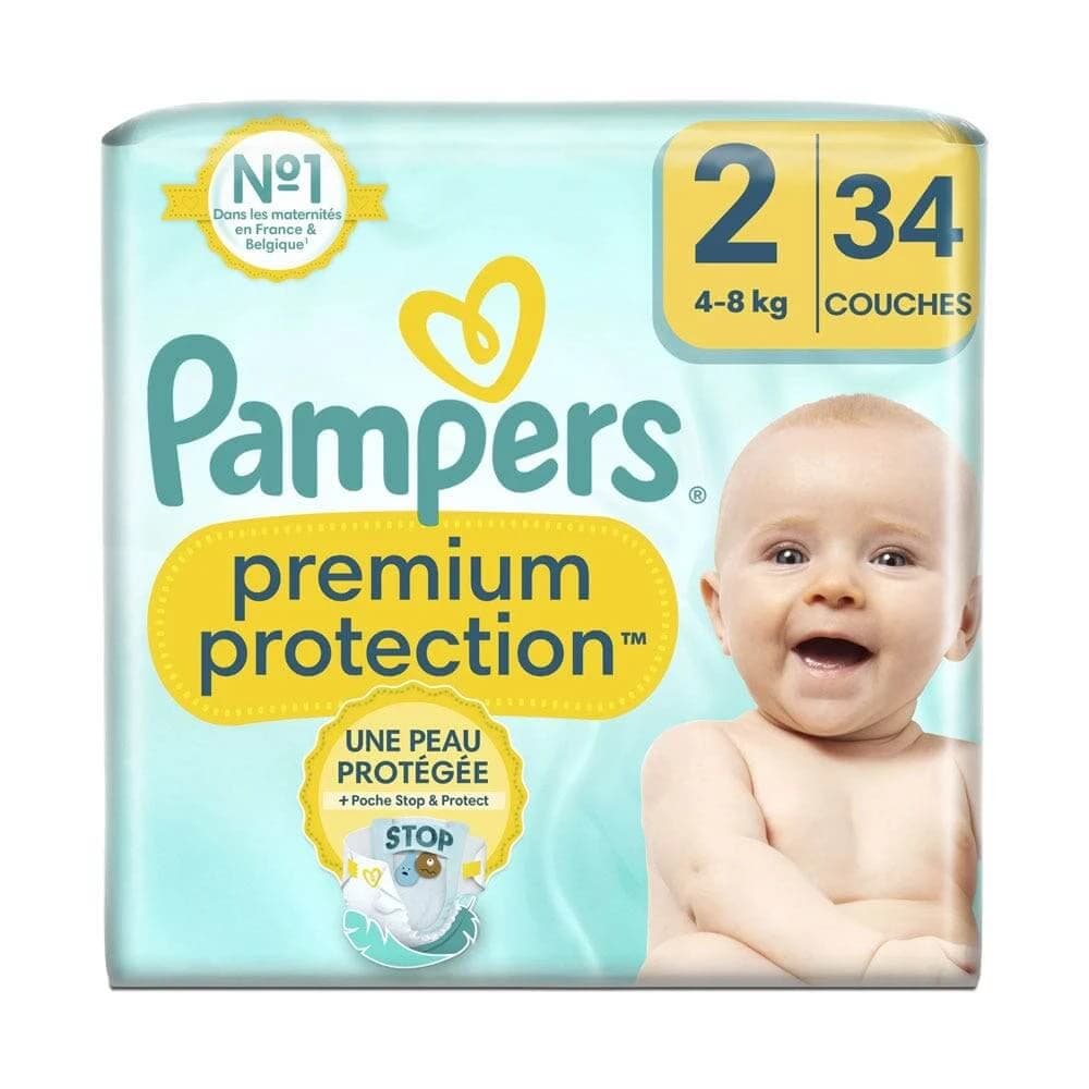 Pañales Pampers Premium talla 2 4-8 kg x30