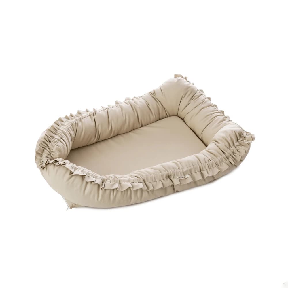 Nido de bebé con volantes, + 0 meses, Beige, Twindeco