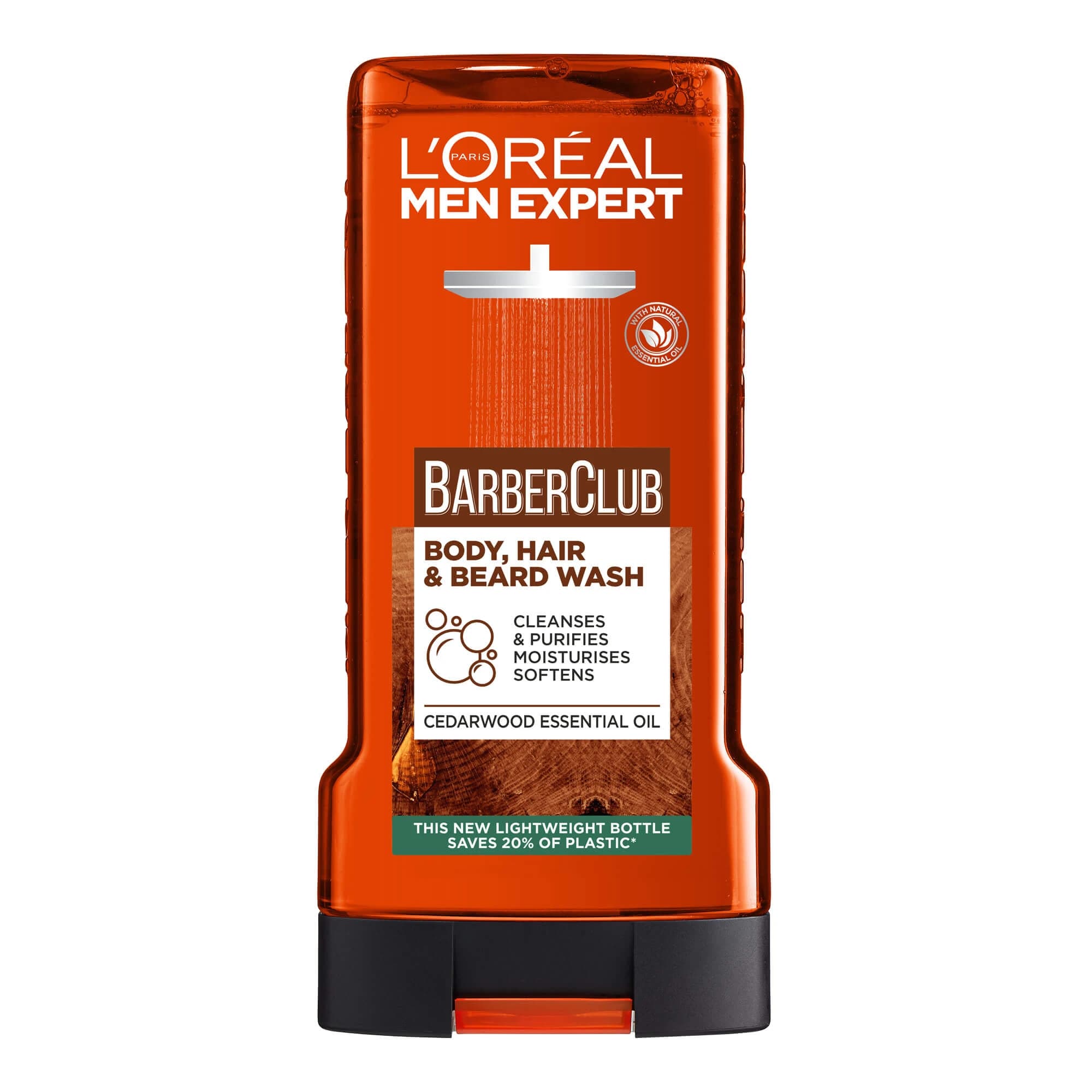 Gel de ducha Barber Club Men Expert, 300 ml, Loreal Paris