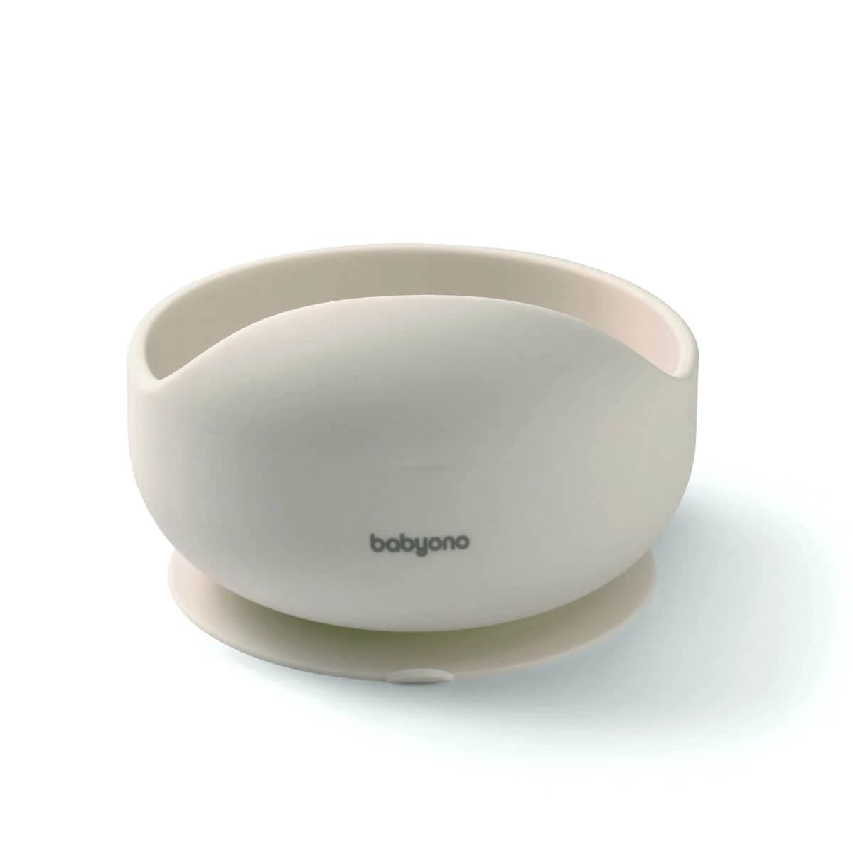 Bol de silicona con ventosa para bebés, 6 meses+, Beige, Babyono
