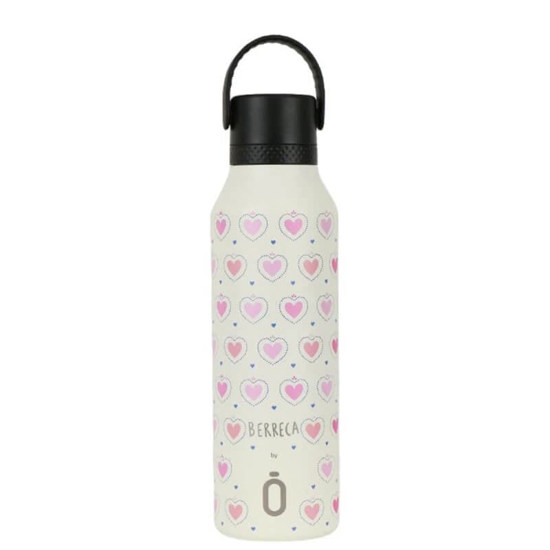 Termo Runbott Berreca, Corazones, 600 ml, Nazzuro