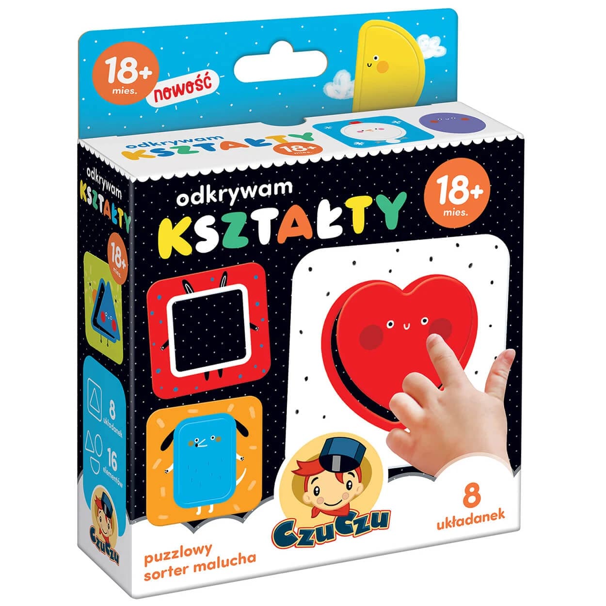 CzuCzu Descubriendo formas, puzzle para niños, a partir de 18 meses, 16 elementos
