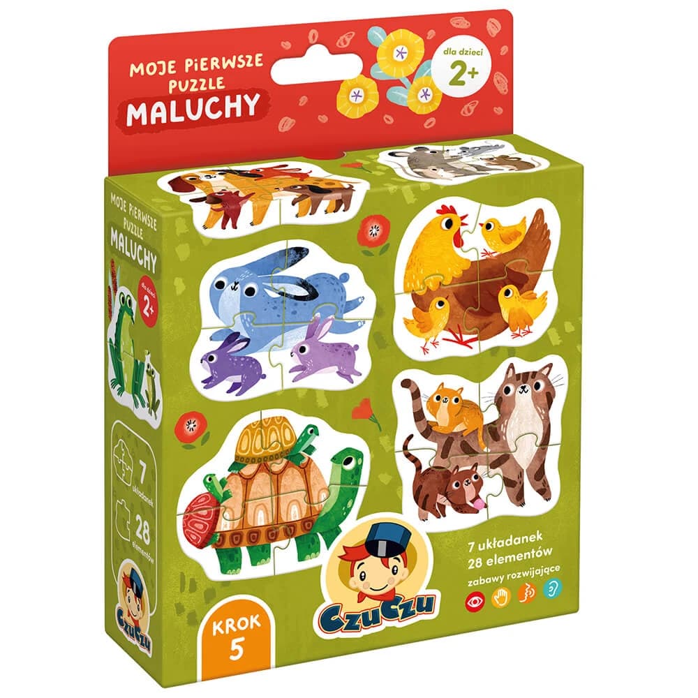 CzuCzu Mis primeros puzzles para niños, puzzles para niños, a partir de 2 años, 28 elementos