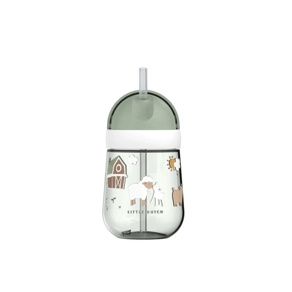 Taza de paja para niños, Little Farm, 300 ml, Little Dutch