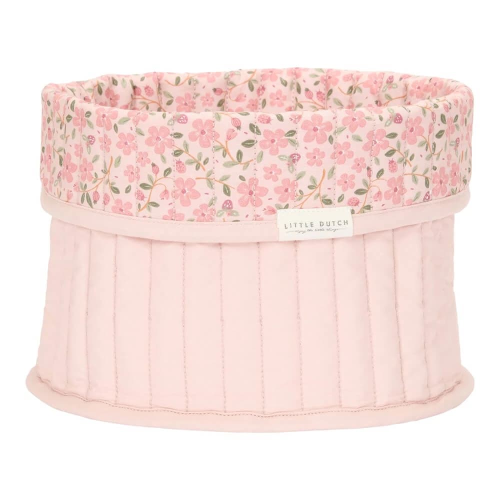 Cesta de almacenaje acolchada, 20 cm, Fairy Floral, Little Dutch