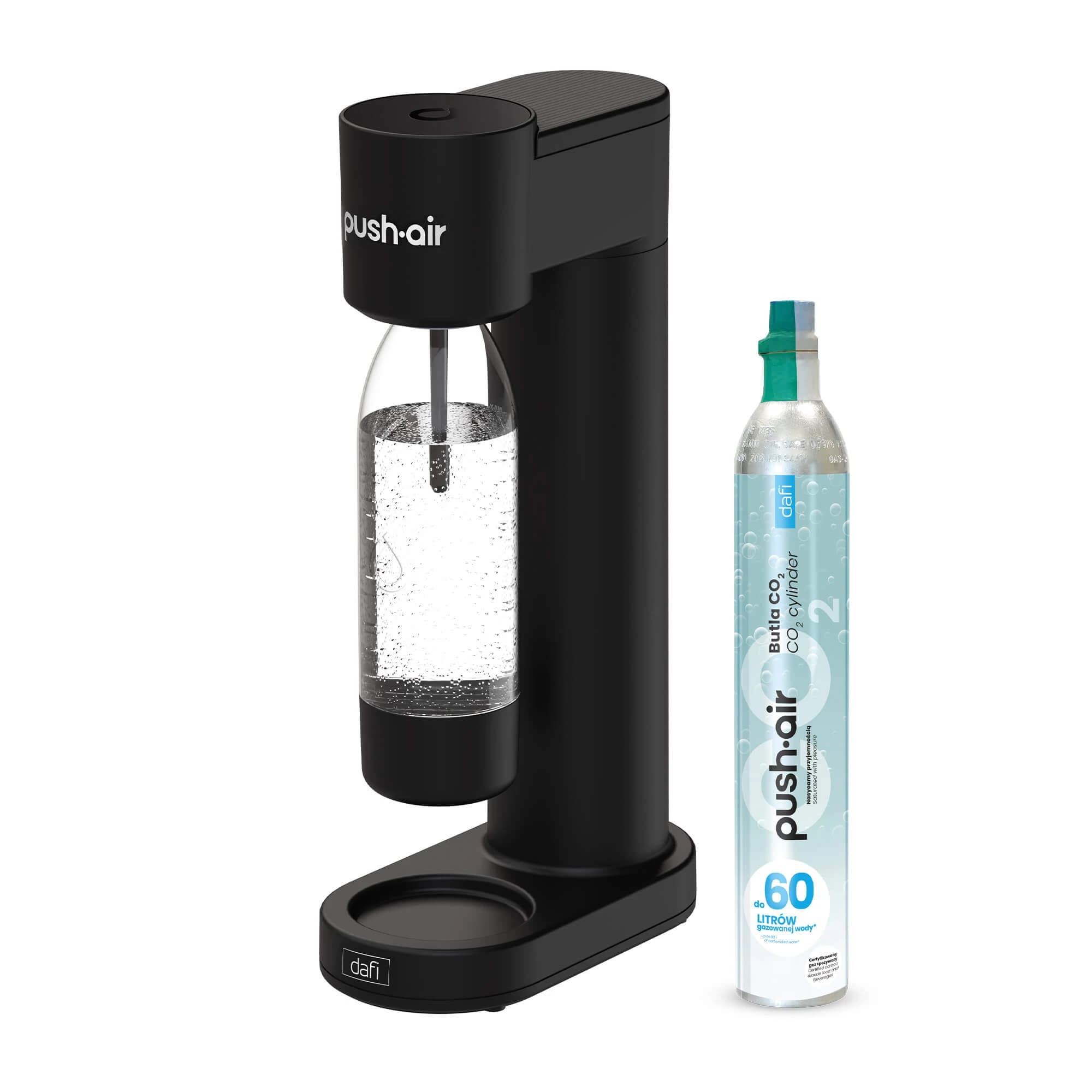 Dafi PushAir, aireador de agua, negro + botella, 0,7 l, 1 pieza