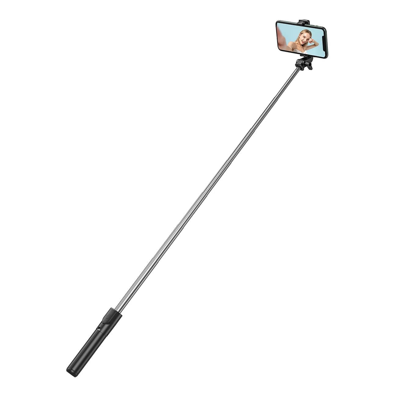 Palo selfie WHS1Y trípode telescópico 1m con soporte para teléfono - negro