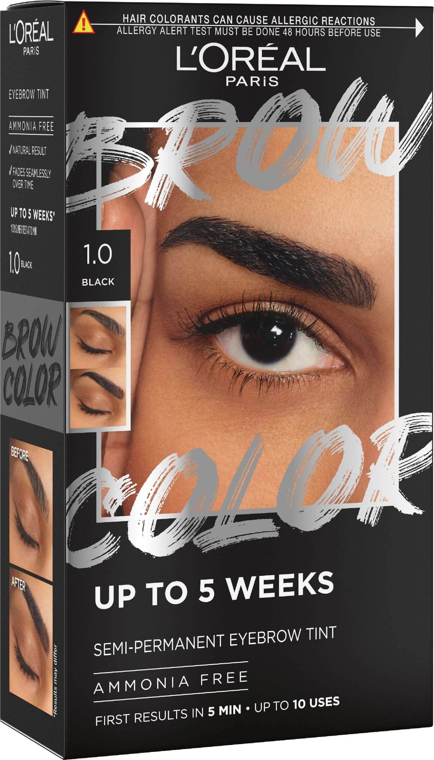 L'Oréal Paris Brow Color 1.0 Color de cejas semipermanente negro