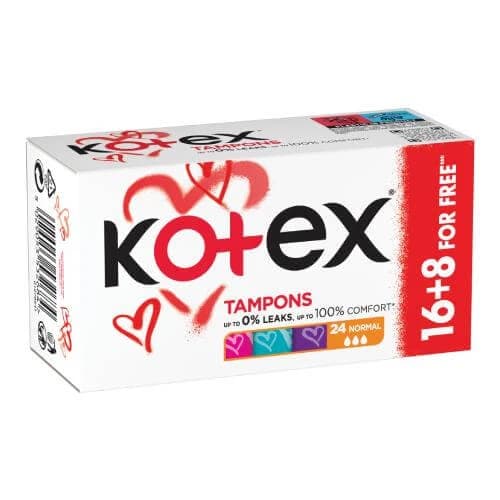 Tampones KOTEX Normal UltraSorb, 16 unidades