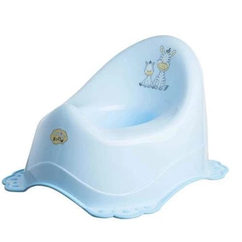 MALTEX Mesilla de noche con elásticos antideslizantes ZEBRA, azul claro