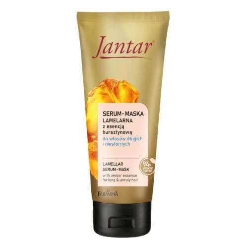 FARMONA JANTAR Suero-máscara lamelar con esencia de ámbar para cabellos largos y rebeldes, 100ml