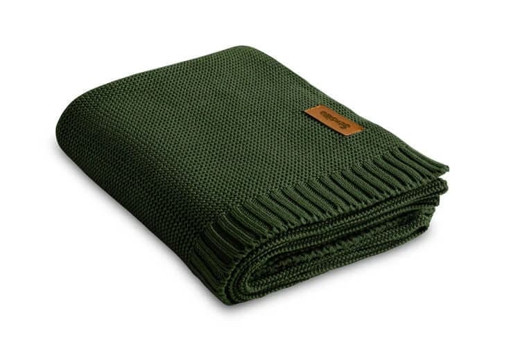 Manta de bambú y algodón verde 100X80