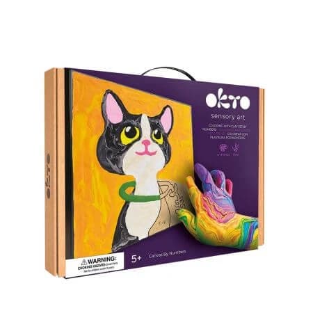 Set de pintura de arcilla ligera, 29 x 29 cm, Gato, 5 años+, Okto