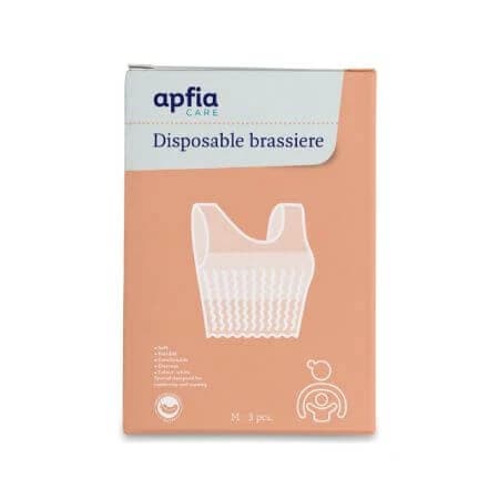 Sujetador Bustier desechable, talla M, 3 piezas, Apfia Care