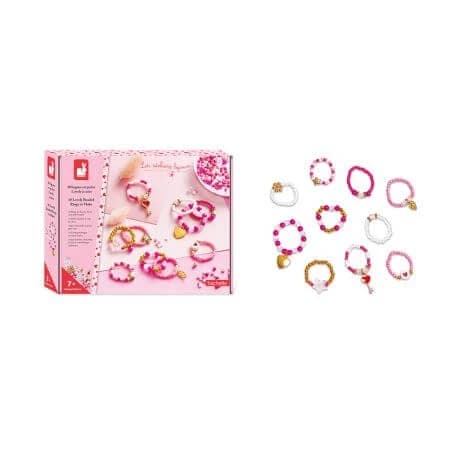 Conjunto creación 10 anillos con cuentas, 7 años+, Janod