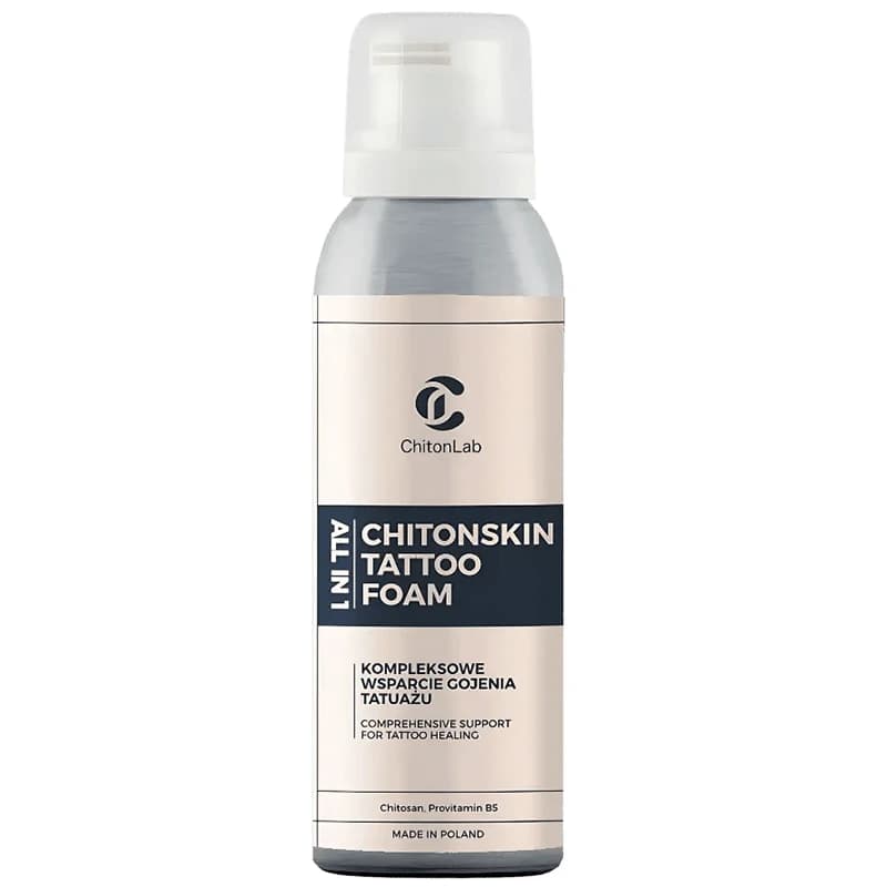 ChitonLab, ChitonSkin Tattoo Foam, espuma protectora para el cuidado de tatuajes frescos, 85 ml