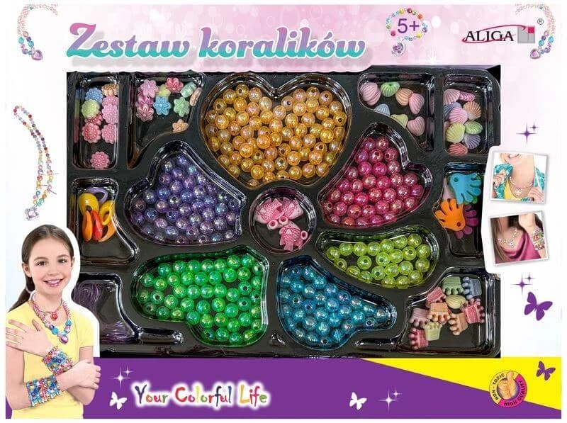 Juego de cuentas de plástico mezcla colores y formas 650 piezas
