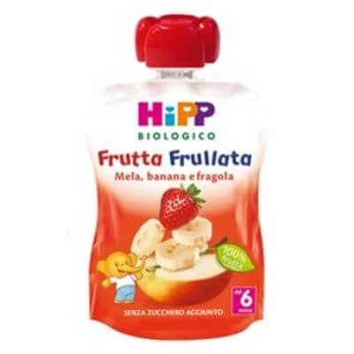 Hipp bio batido de frutas manzana plátano fresa fresa 90 g