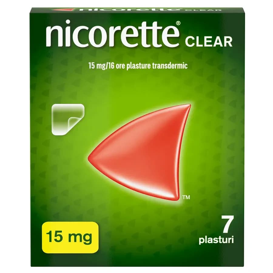 Nicorette Clear 15 mg, 7 parches, McNeil