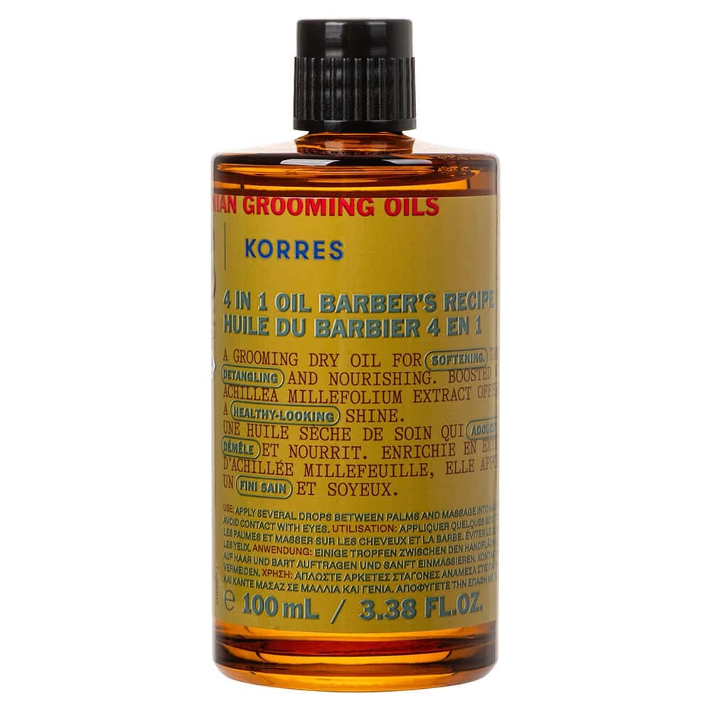 Korres Athenian Grooming 4 en 1 Aceite Receta del Peluquero 100ml