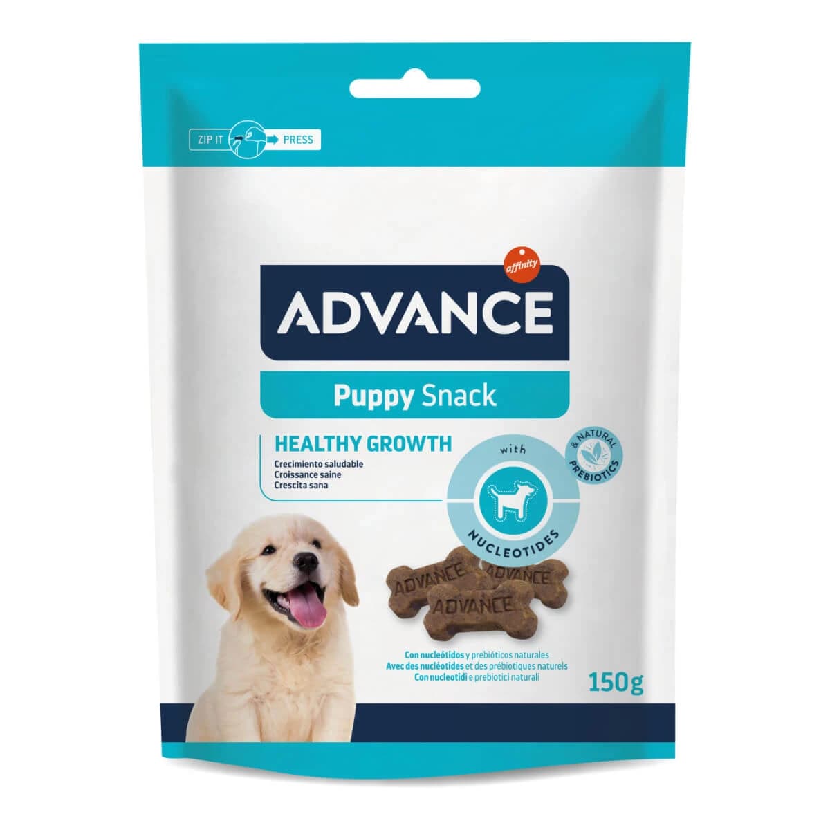 ADVANCE Puppy Snack, XS-XL, bolsa de recompensa para perros jóvenes, 150 g