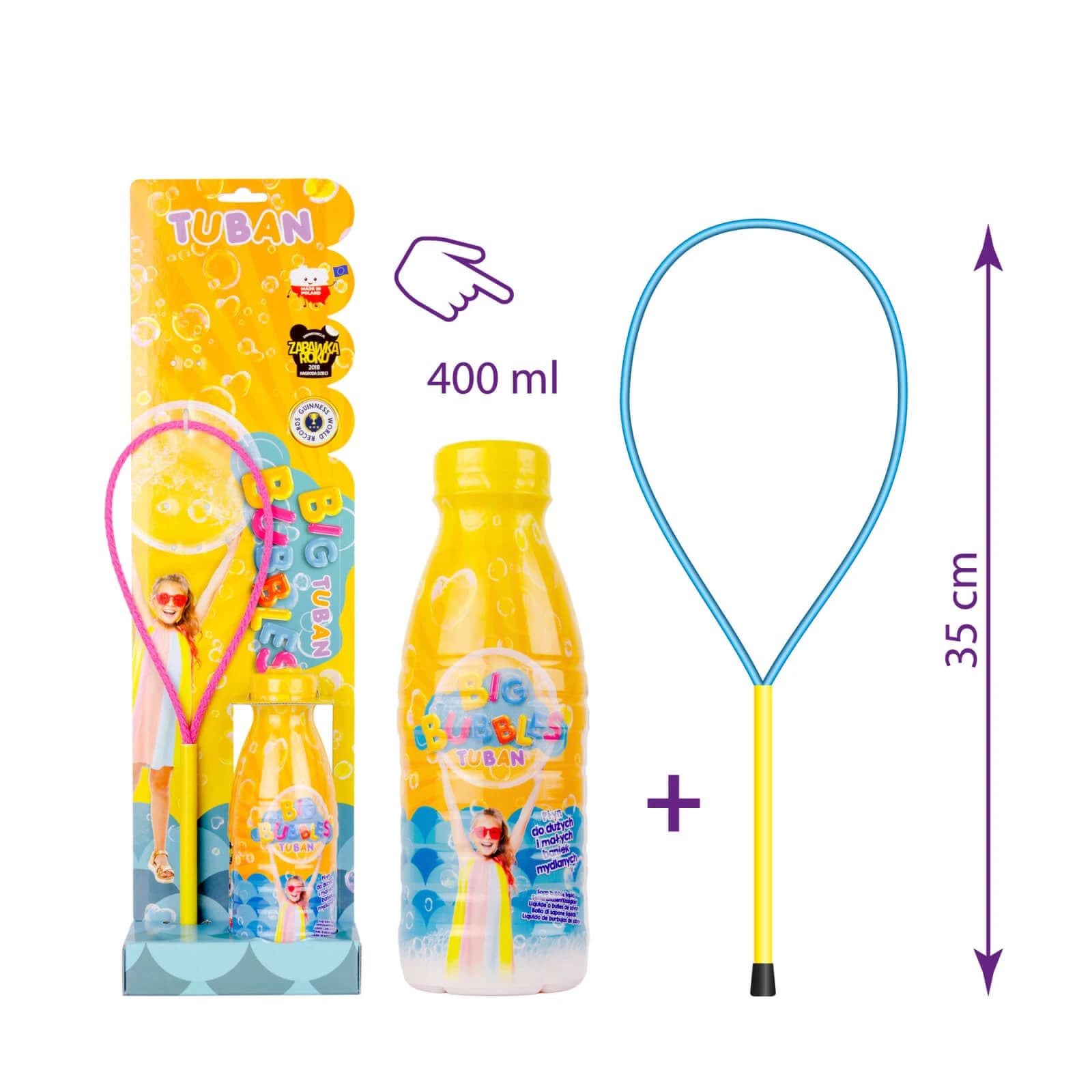 Set de Globos Gigantes de Jabón - Anillo + solución 400 ml