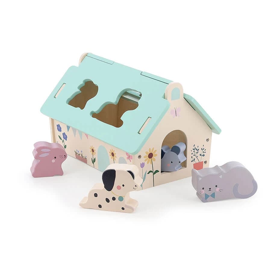 Casa de madera con 4 animales - Diseño Sarah Betz - Vilac
