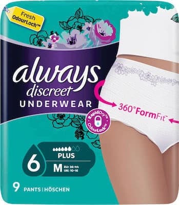 Pañal ALWAYS Discreet Plus Pañal Mediano 9 Piezas