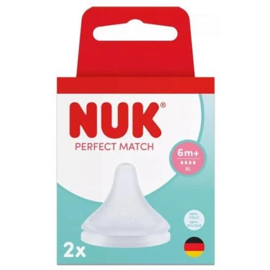 Tetina de Silicona NUK Perfect Match A partir de 6 meses XL 2 piezas