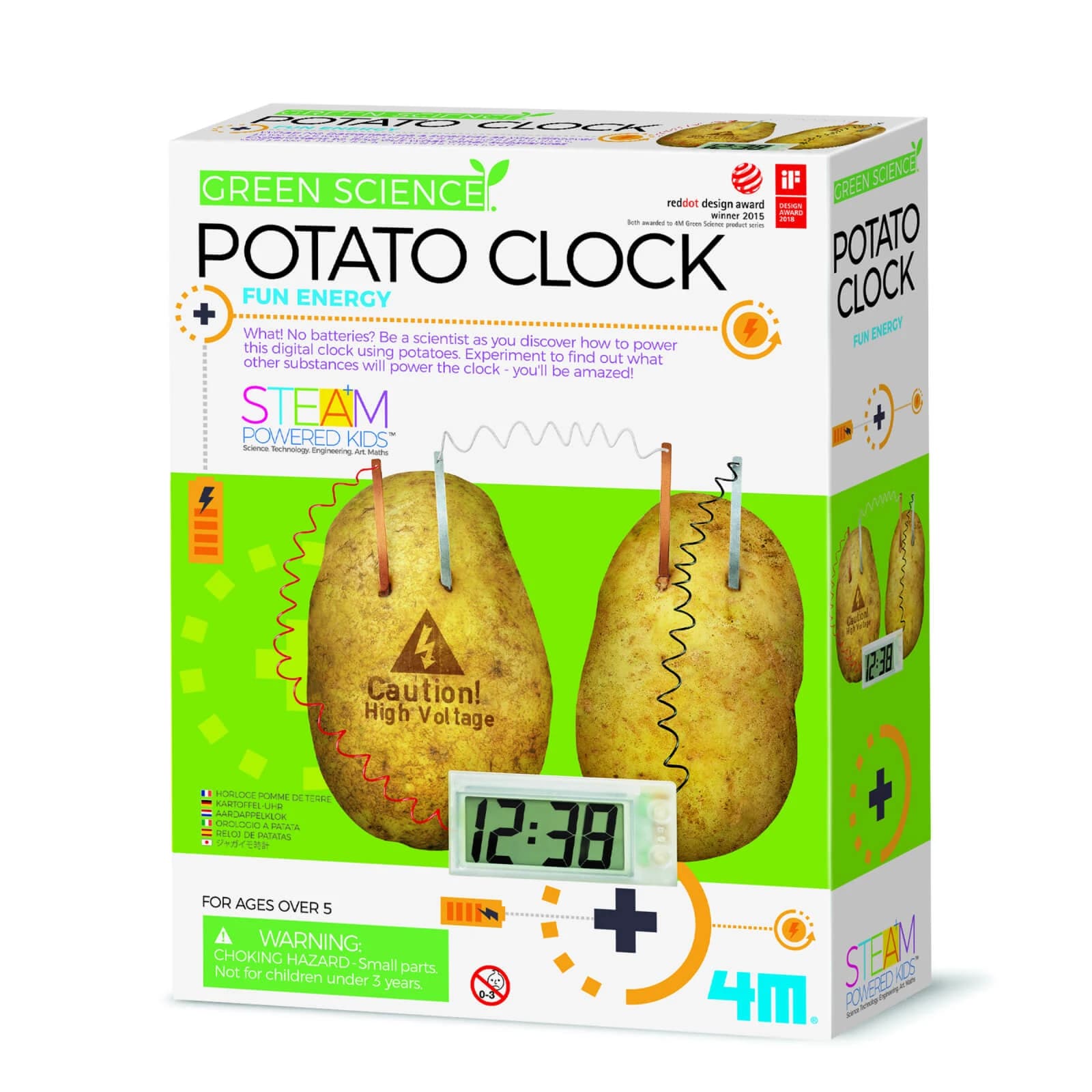 Kit científico - Reloj de patatas, Ciencia verde - Ciencia verde