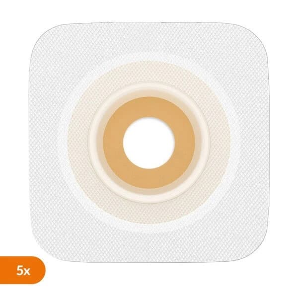 Natura Durahesive Convex, placa para estoma, plástico, 45/22-33 mm, 5 uds