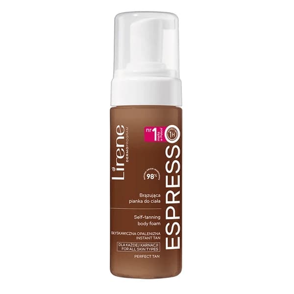Lirene Perfect Tan, Espuma corporal bronceadora Espresso, 150 ml