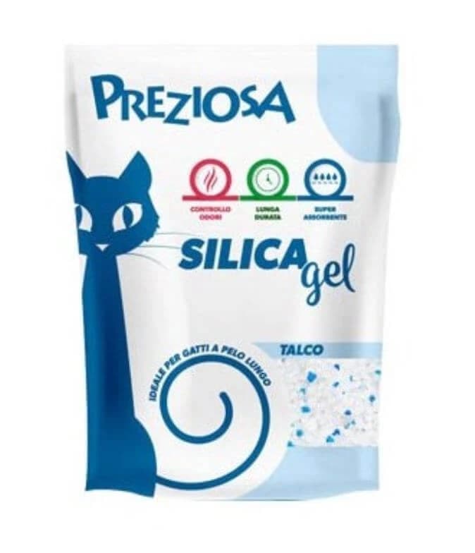 PRECIOSA ARENA PARA GATOS HIGIÉNICA GEL DE SÍLICE TALCO 2,25 KG