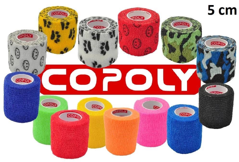COPOLY venda autoadhesiva 5cm x 457cm colores mezclados