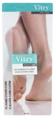 Paquetes de recambio para el cuidado de los pies de Vitry: 10 cuchillas para cortadores de callos