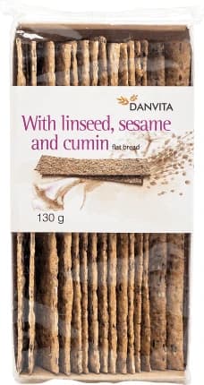 Danvita Pan crujiente con semillas, 130 g