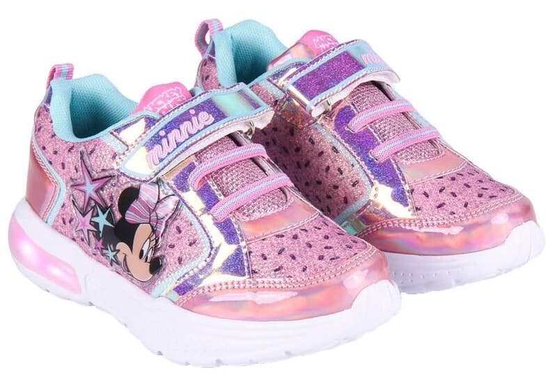 Zapatillas deportivas infantiles Minnie glitter con luz LED - 27