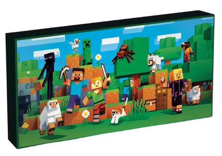 Cuadro lienzo LED Minecraft 15x30cm