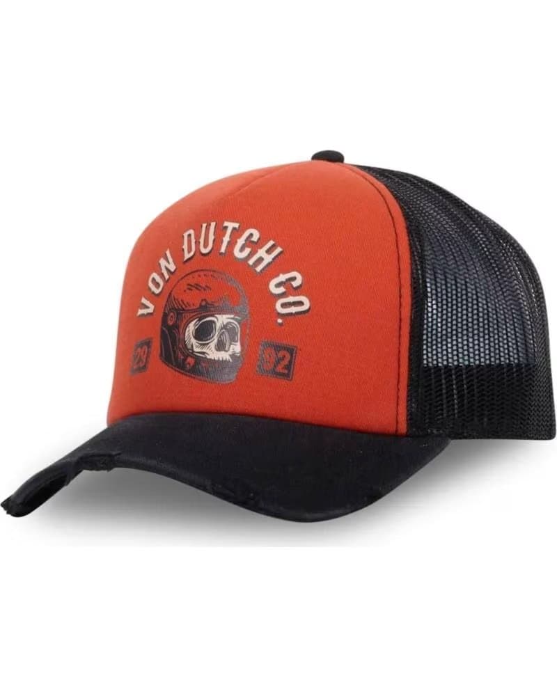 GORRA VON DUTCH CREW17 TRUCKER NARANJA Y NEGRO NAN
