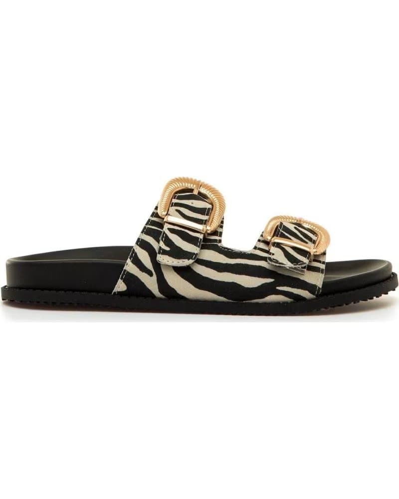 MTNG SANDALIAS 55493 CON HEBILLAS Y ESTAMPADO ANIMAL NEGRO