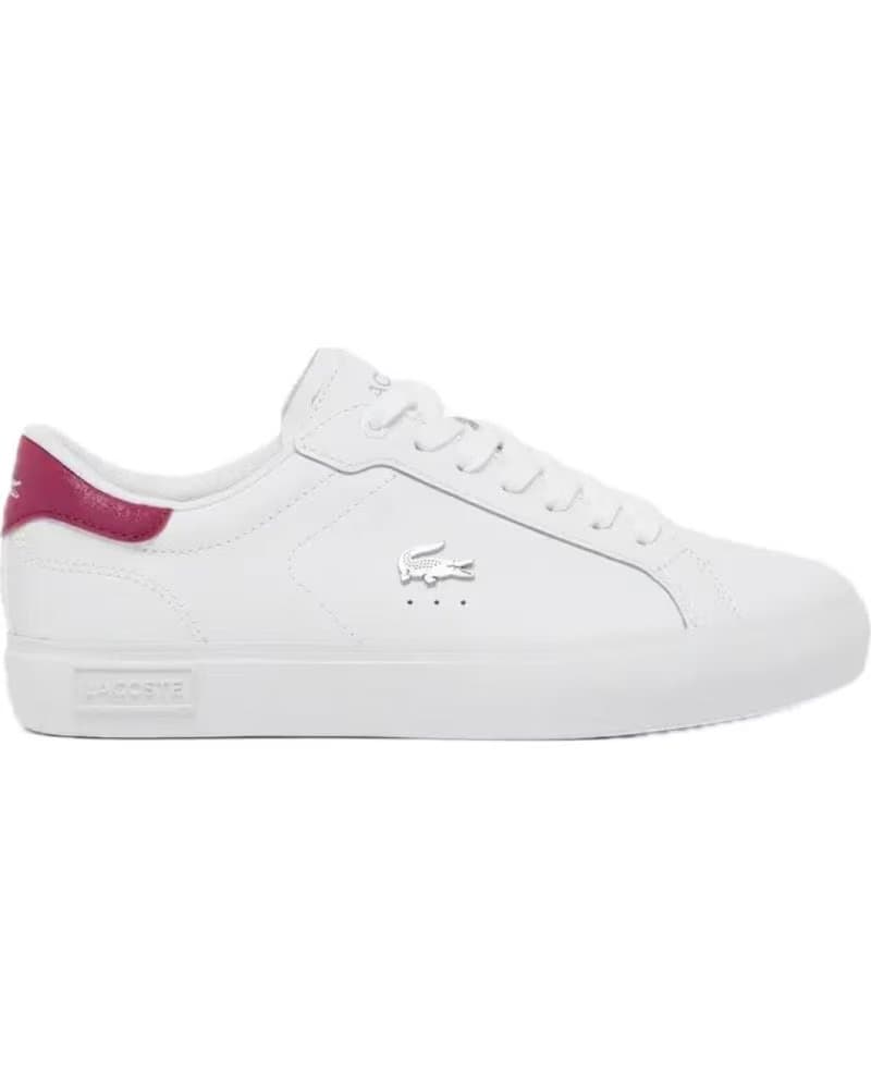 ZAPATILLAS LACOSTE BAJAS CON DETALLE EN TALÓN ROJO