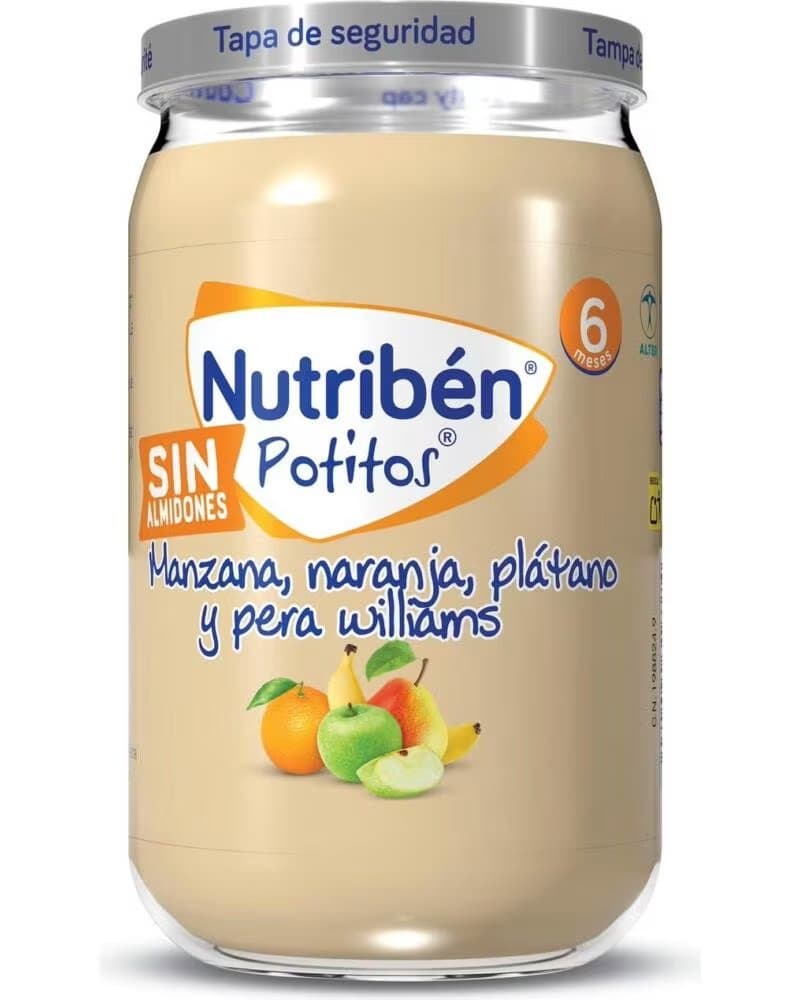 NUTRIBÉN POTITO DE FRUTAS MANZANA, NARANJA, PLÁTANO Y PERA WILLIAMS